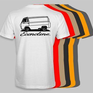1960's Ford Econoline Retro T-Shirt - van life vanner e100 hot rod speed shop